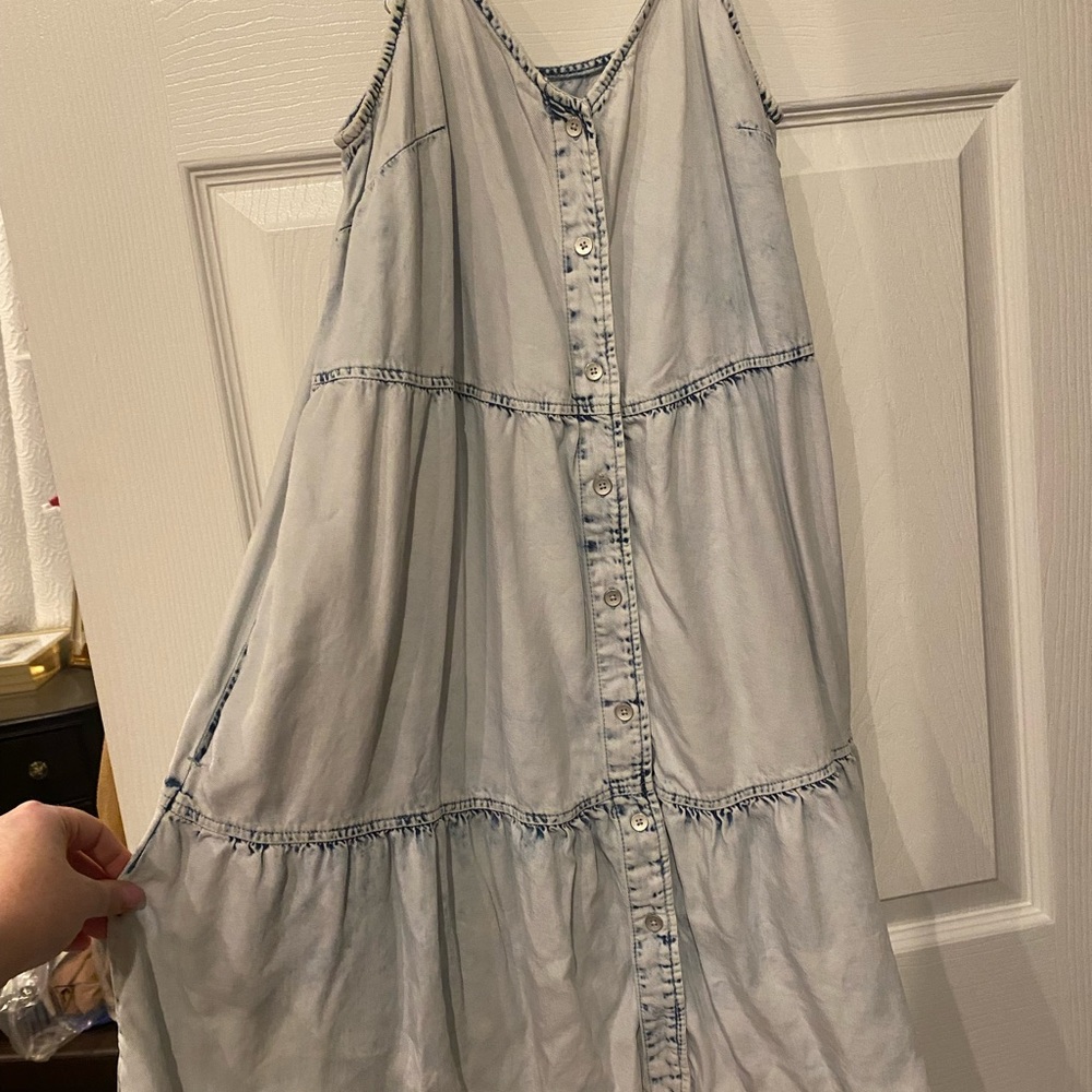 GAP Light Blue Button-Down Dress